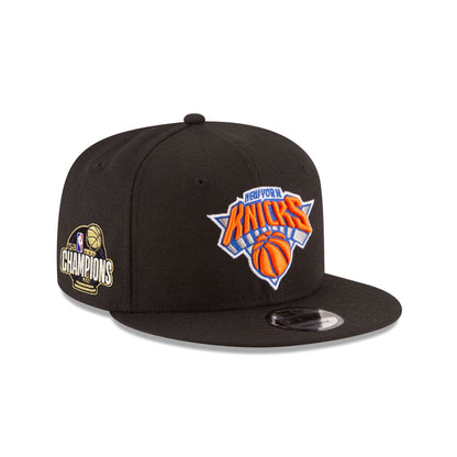 New York Knicks 2026 Champions Sidepatch Black 9FIFTY Snapback Hat