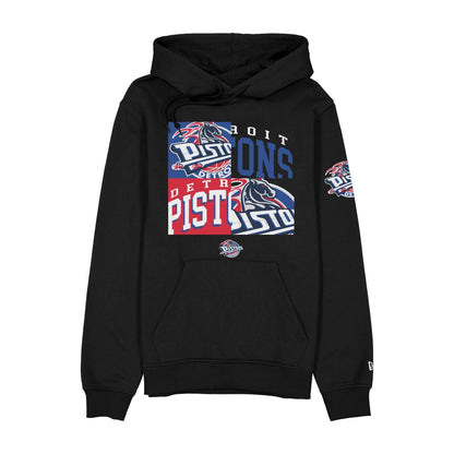 Detroit Pistons Hardwood Classics 2000s Multi Logos Hoodie