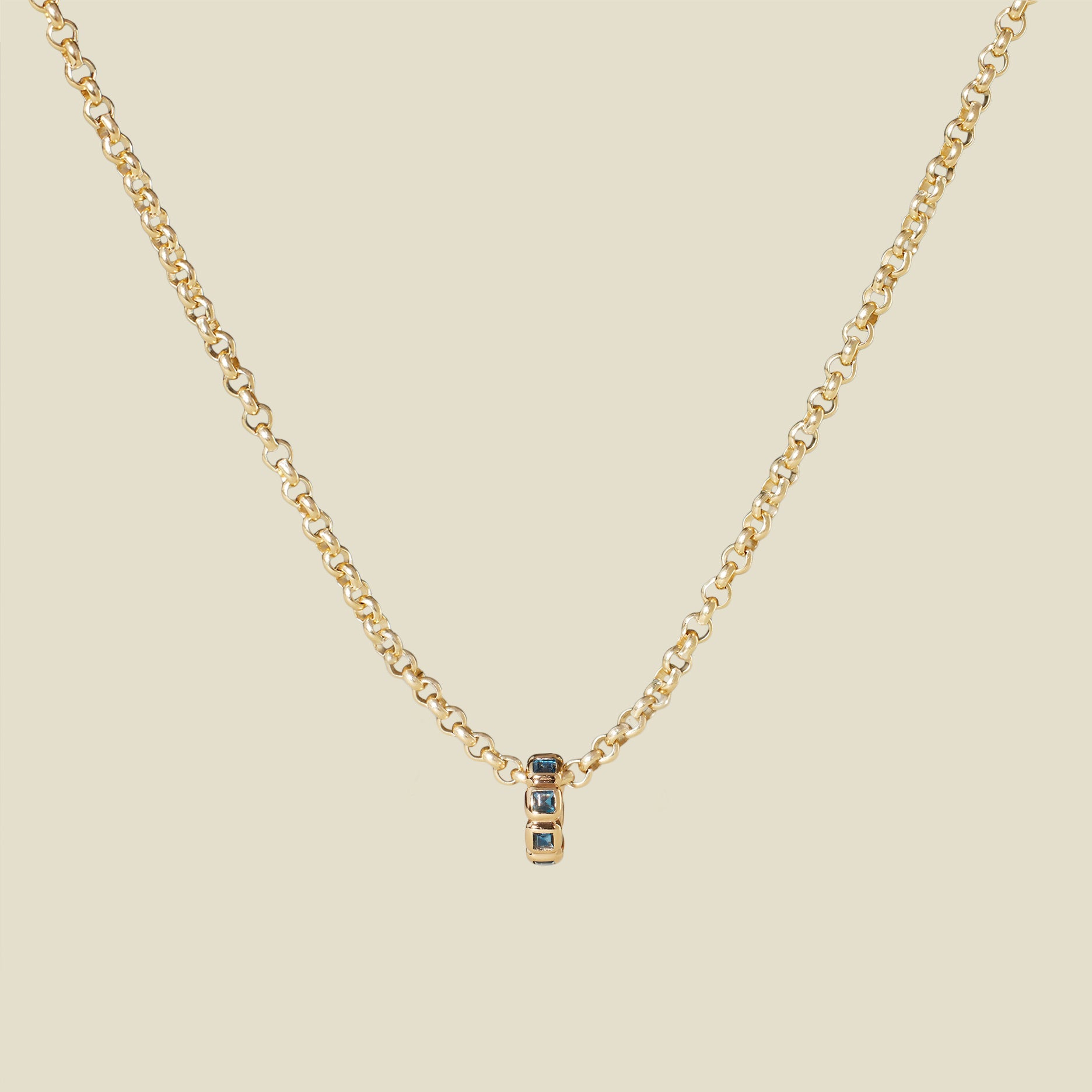 Birthstone Spacer Charm Stacker Necklace