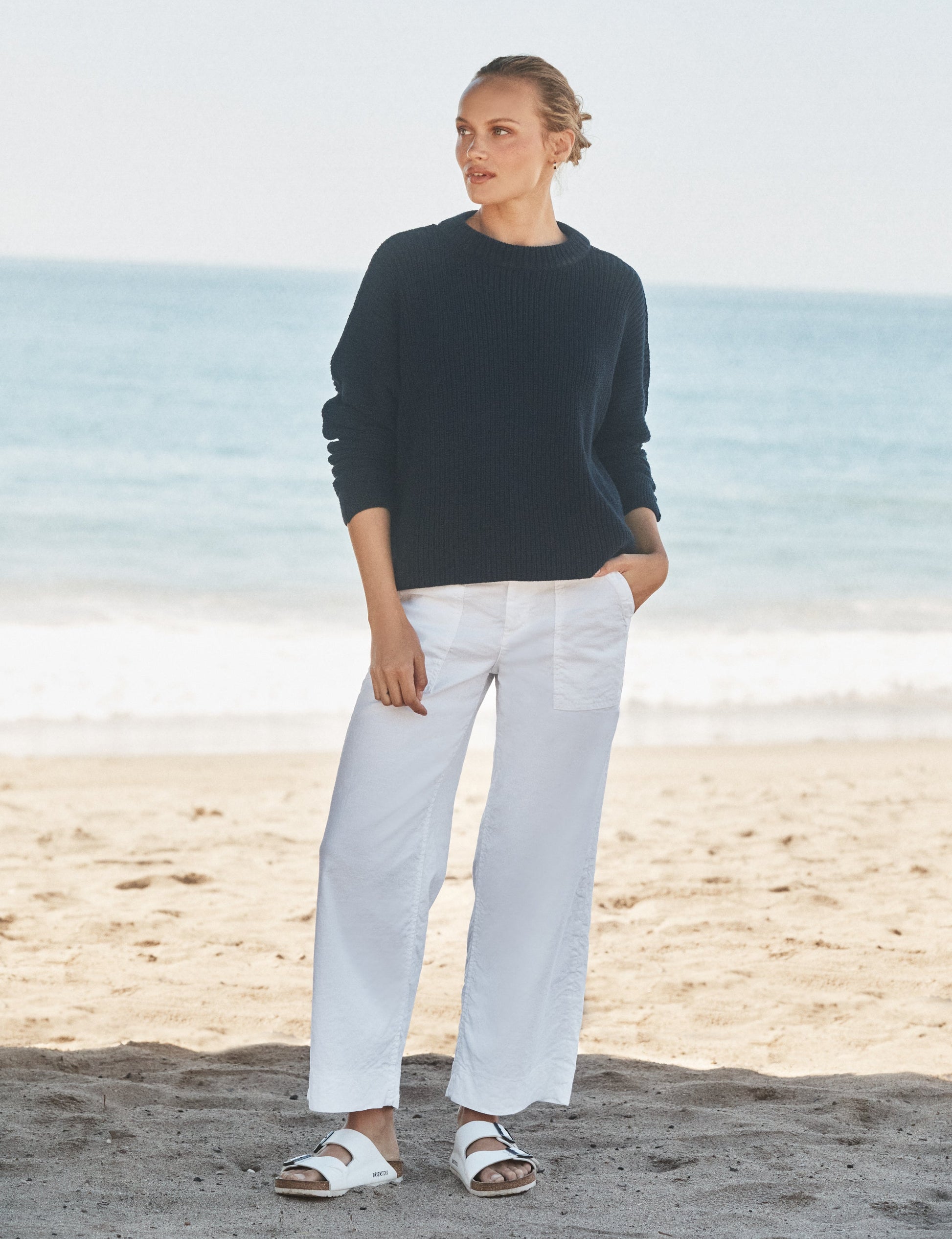 MONTECITO SWEATER Marine, Pure Italian Cotton