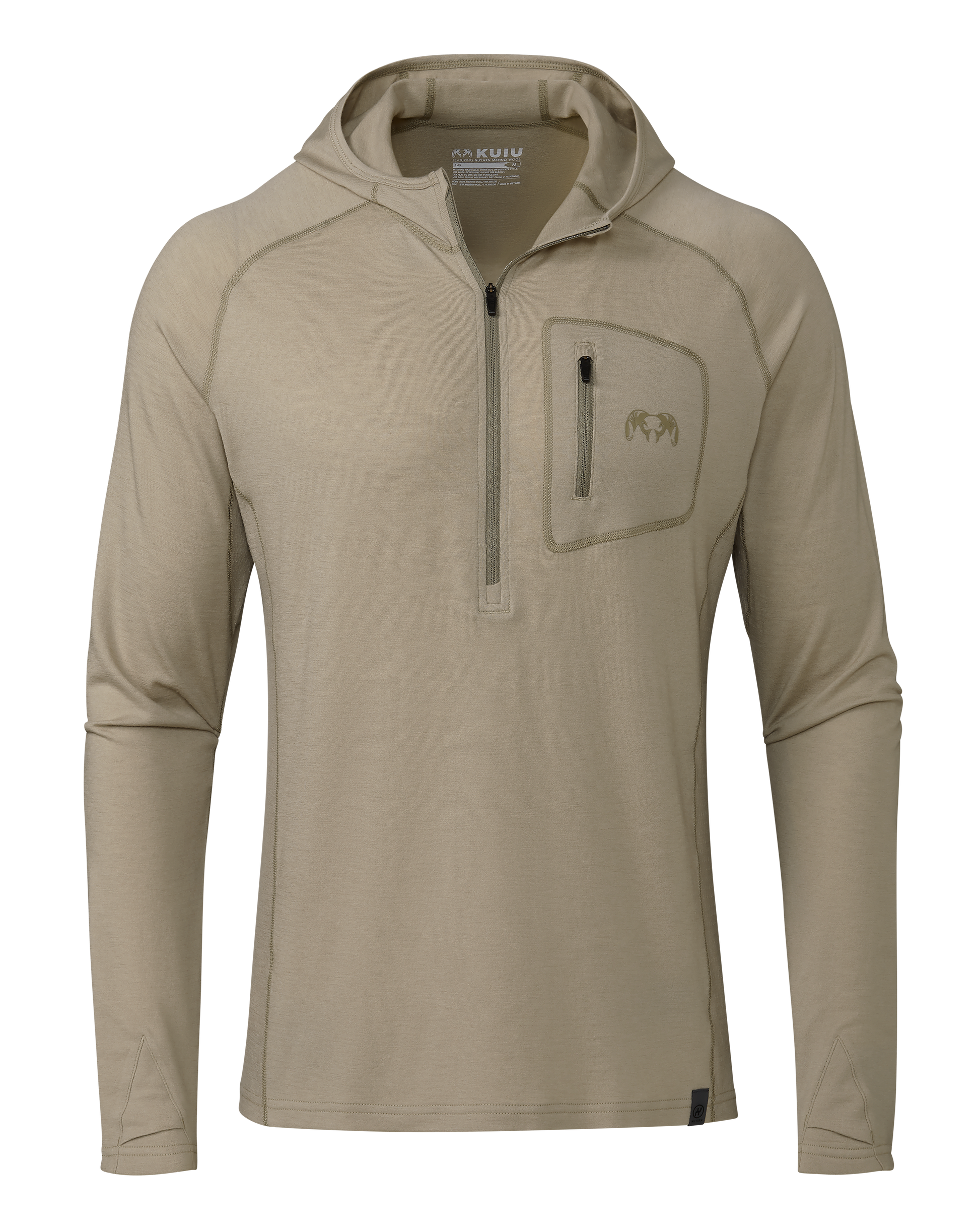 ULTRA Merino 145 Zip-T Hunting Hoodie | Bone