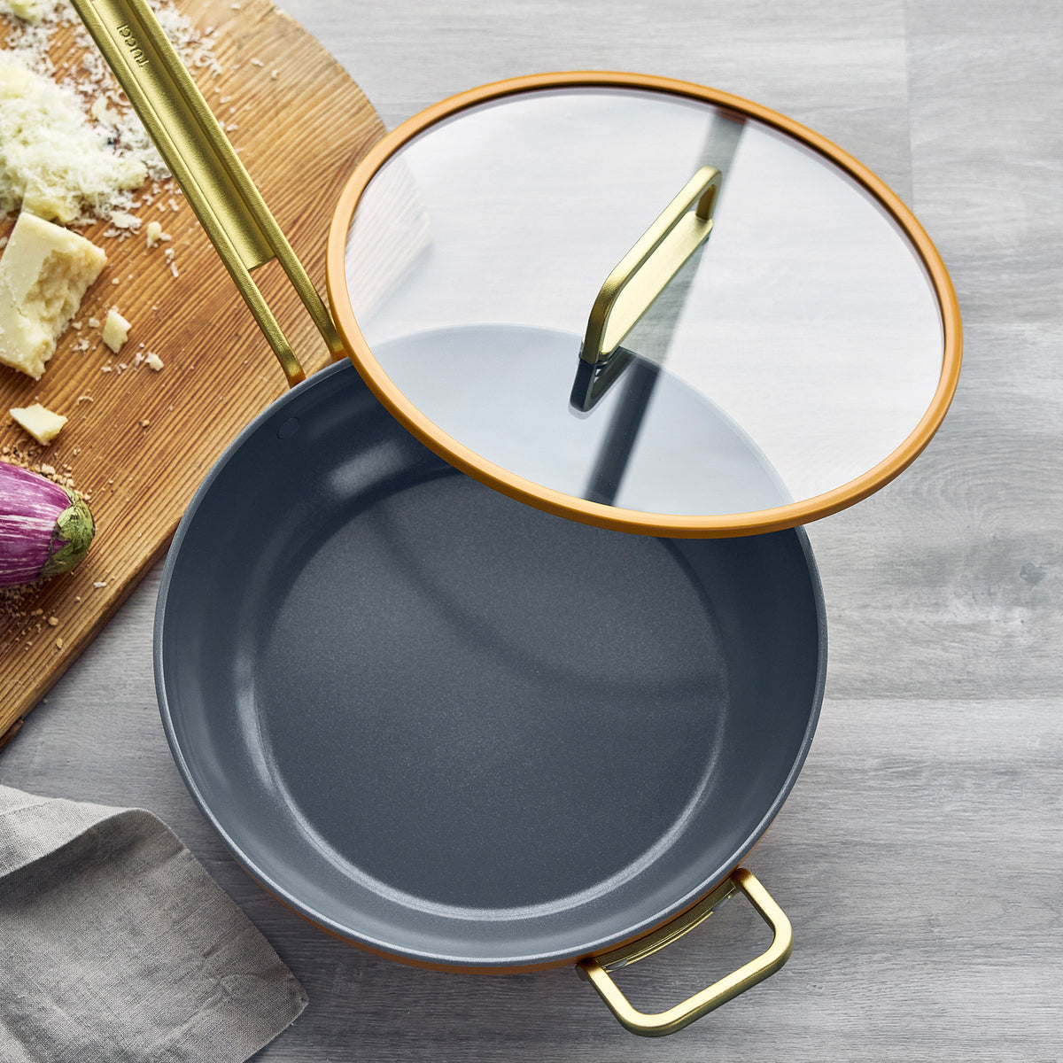Stanley Tucci™ Ceramic Nonstick 4.5-Quart Stanley Pan Jr. | Roma Gold