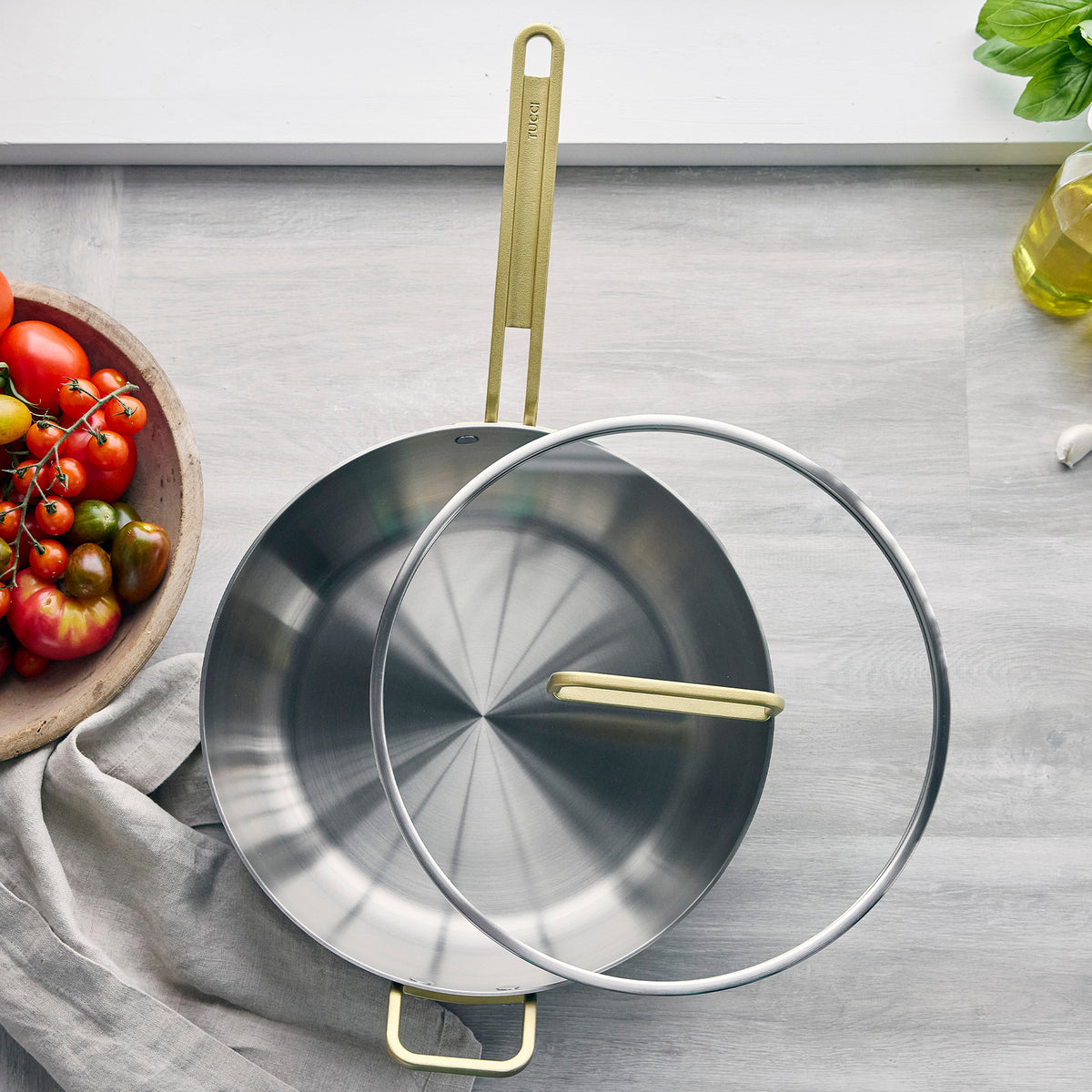 Stanley Tucci™ Uncoated Stainless Steel 6.5-Quart Stanley Pan with Lid
