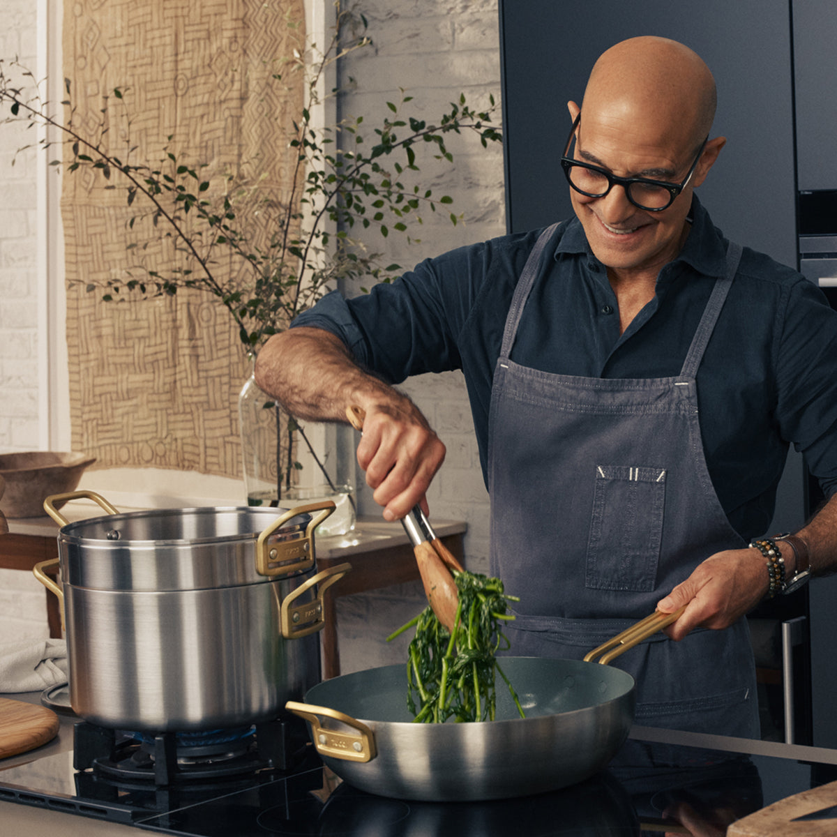 Stanley Tucci™ Mixed Material Stainless Steel 11-Piece Cookware Set