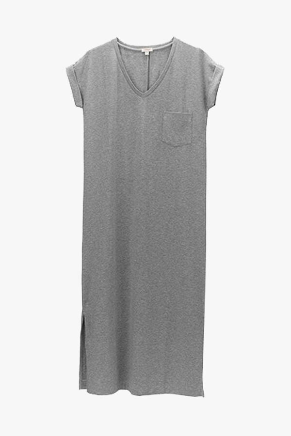 V-Neck Midi Dress