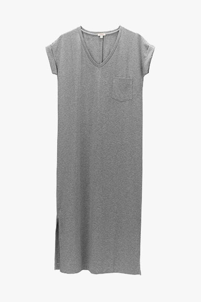 V-Neck Midi Dress