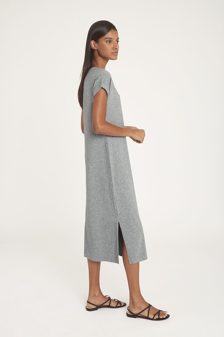 V-Neck Midi Dress