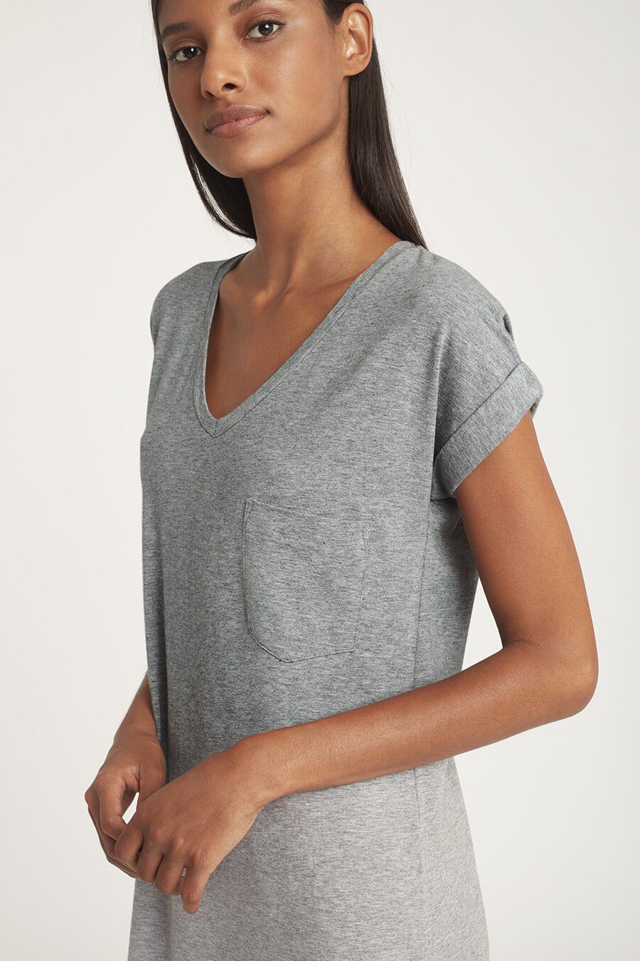 V-Neck Midi Dress