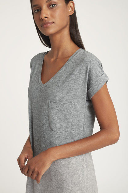 V-Neck Midi Dress