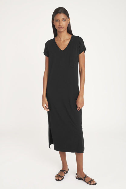 V-Neck Midi Dress