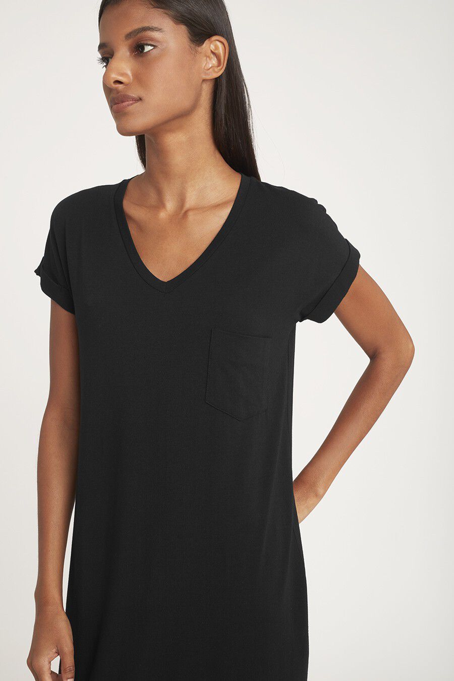 V-Neck Midi Dress