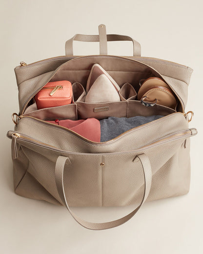Leather Triple Zipper Weekender