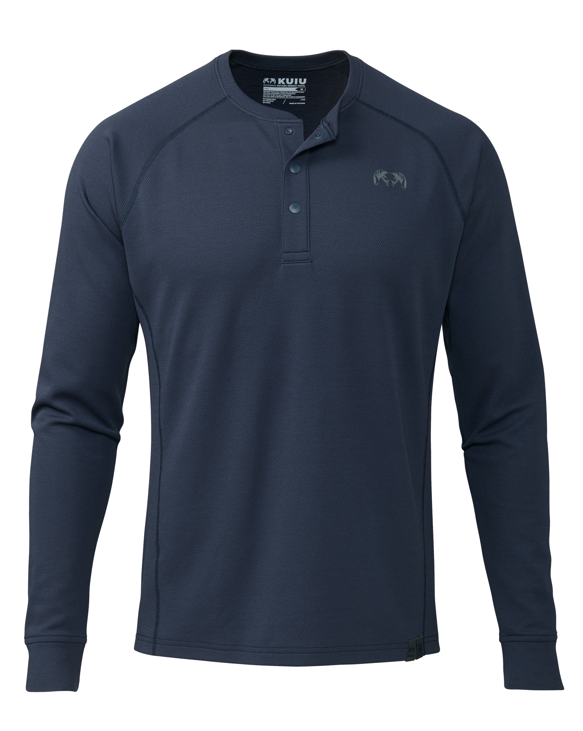 PRO Merino 200 Henley | Steel Blue