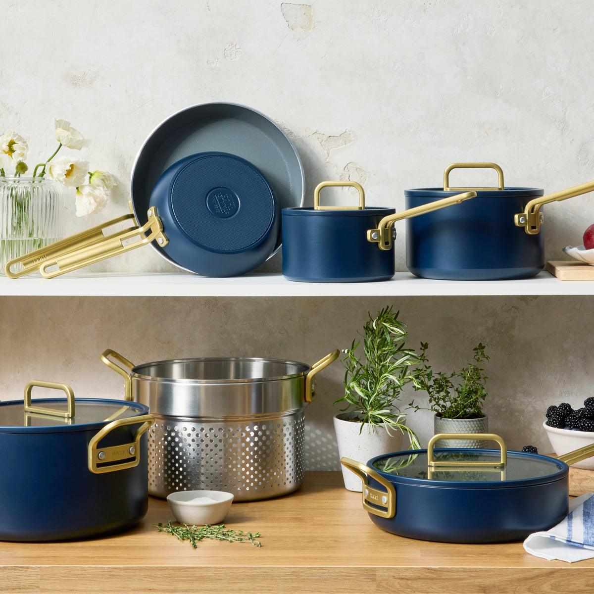 Stanley Tucci™ Ceramic Nonstick 2-Quart Saucepan with Lid | Marino Blue