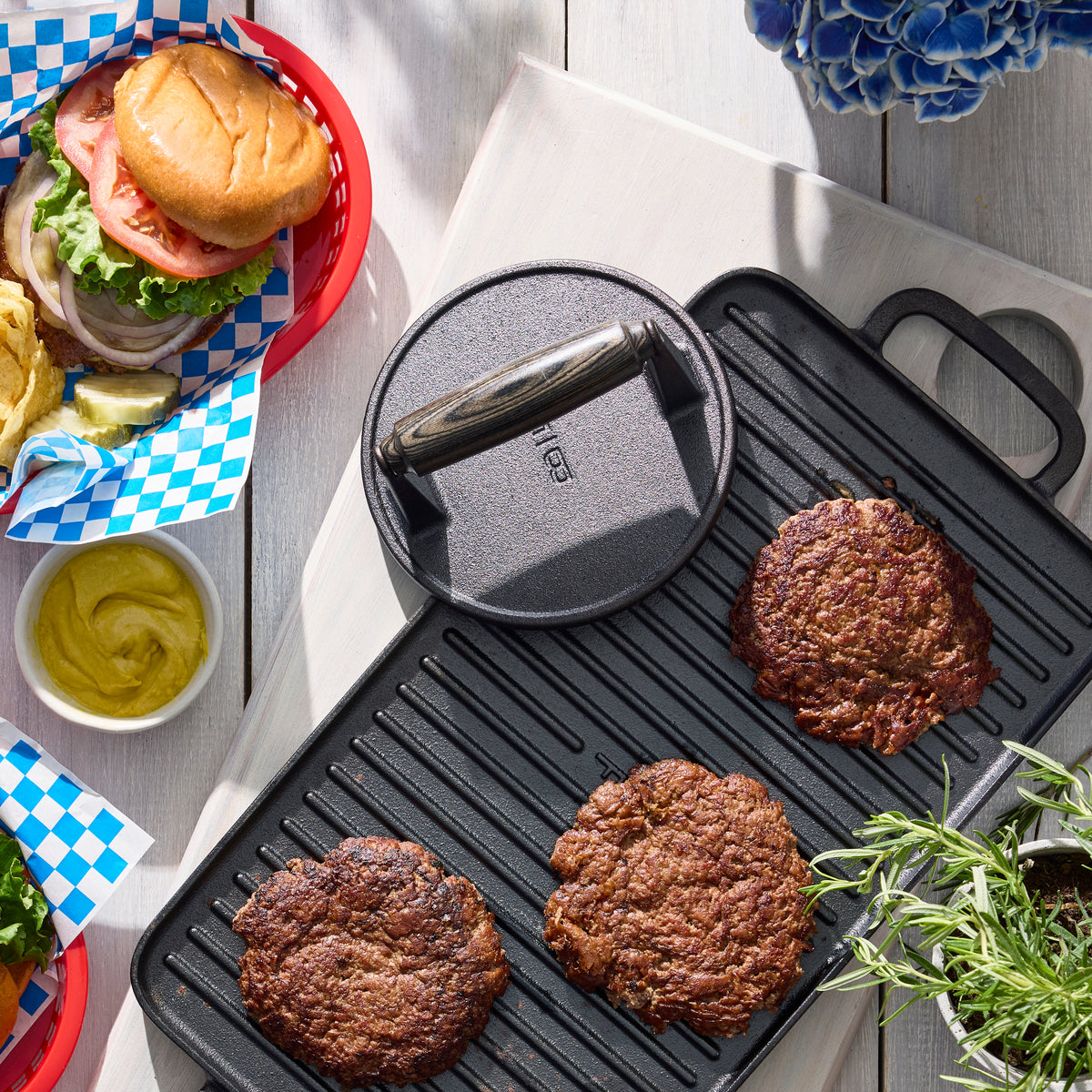 Bobby Flay by GreenPan 9.5" x 16.5" Reversible Cast Iron Grill Griddle