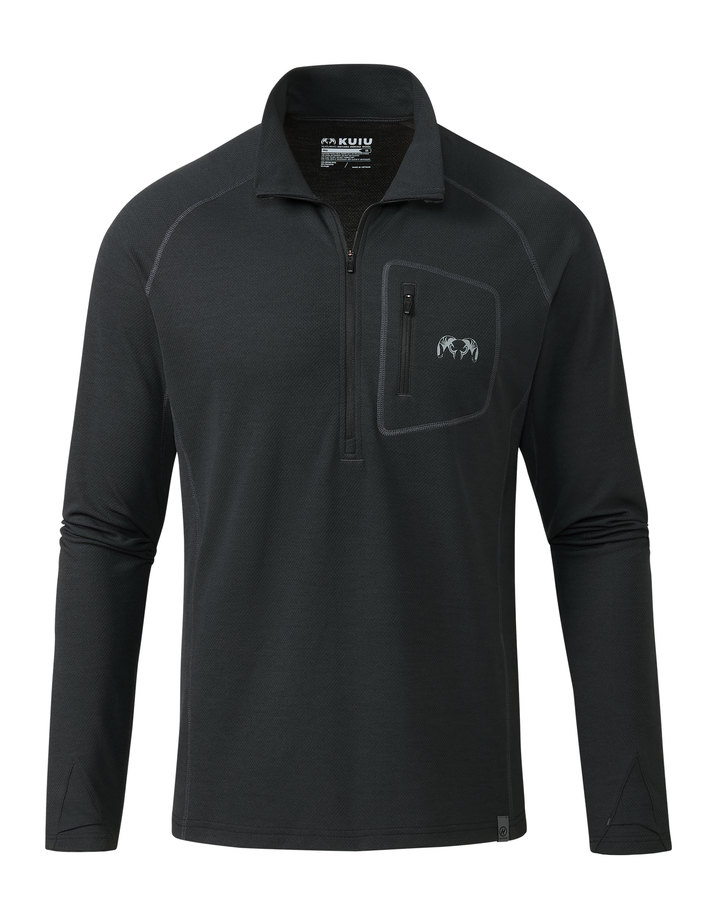 PRO Merino 200 Zip-T | Black