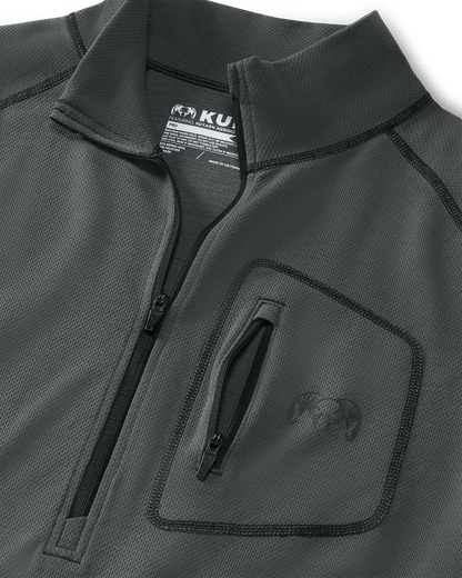 PRO Merino 200 Zip-T | Gunmetal