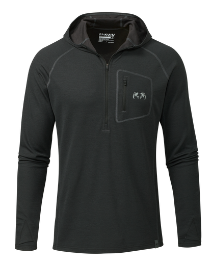 PRO Merino 200 Zip-T Hoodie | Black