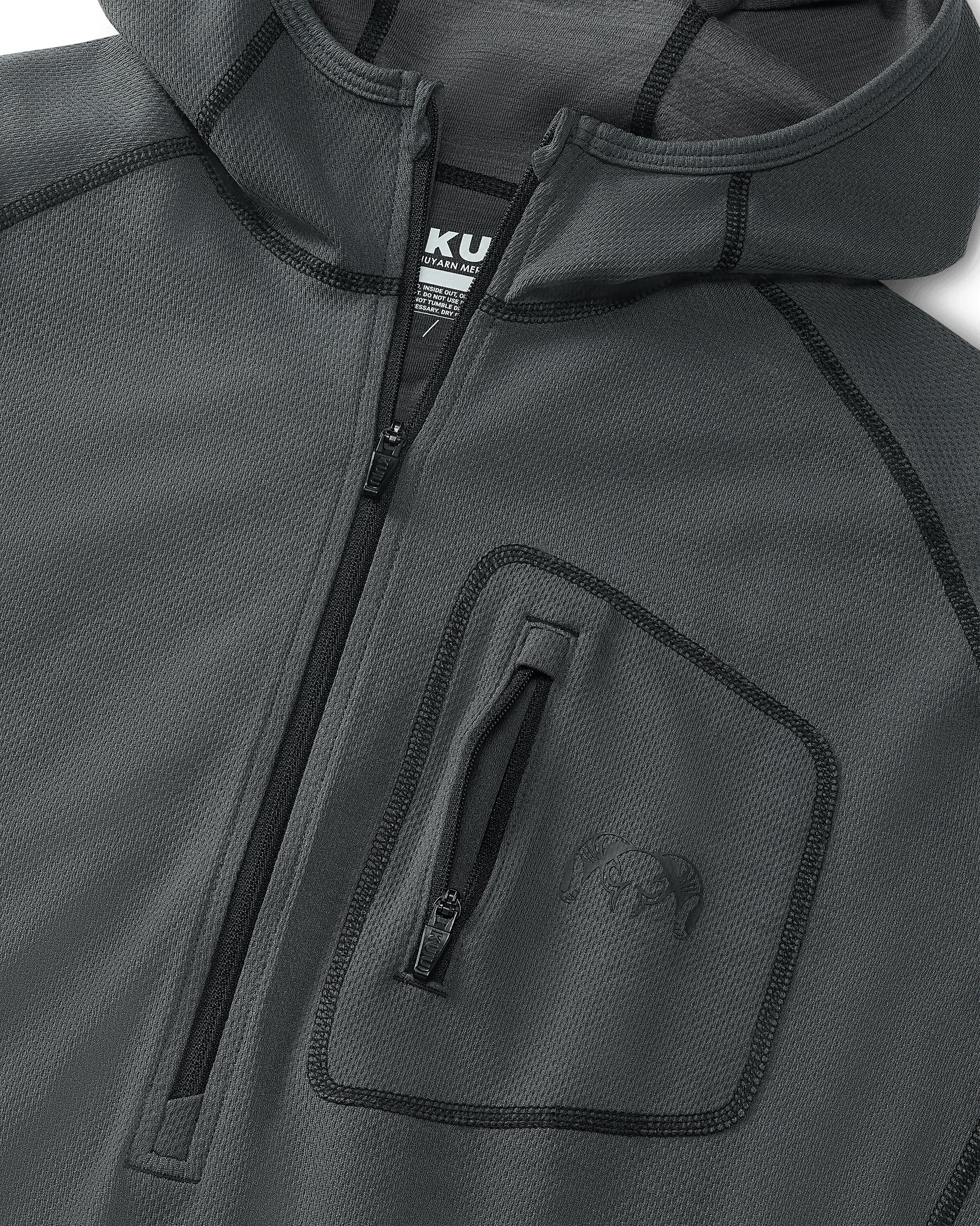 PRO Merino 200 Zip-T Hoodie | Gunmetal