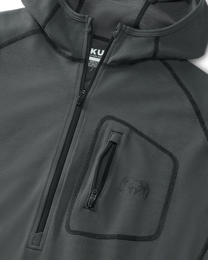 PRO Merino 200 Zip-T Hoodie | Gunmetal