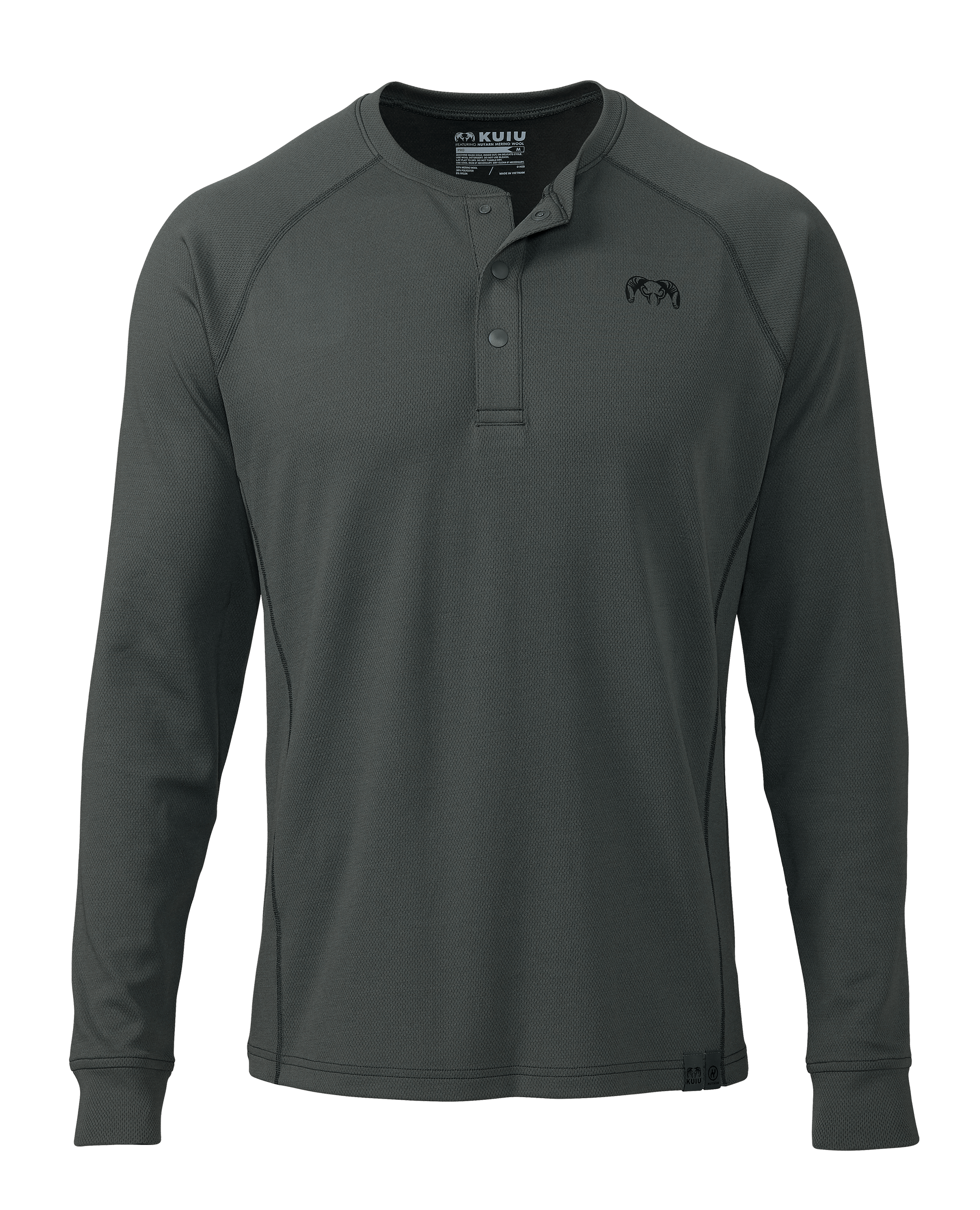 PRO Merino 200 Henley | Gunmetal