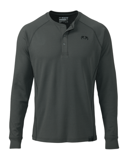 PRO Merino 200 Henley | Gunmetal