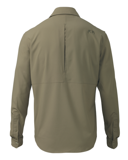 Mesa Vented LS Snap Shirt | Khaki