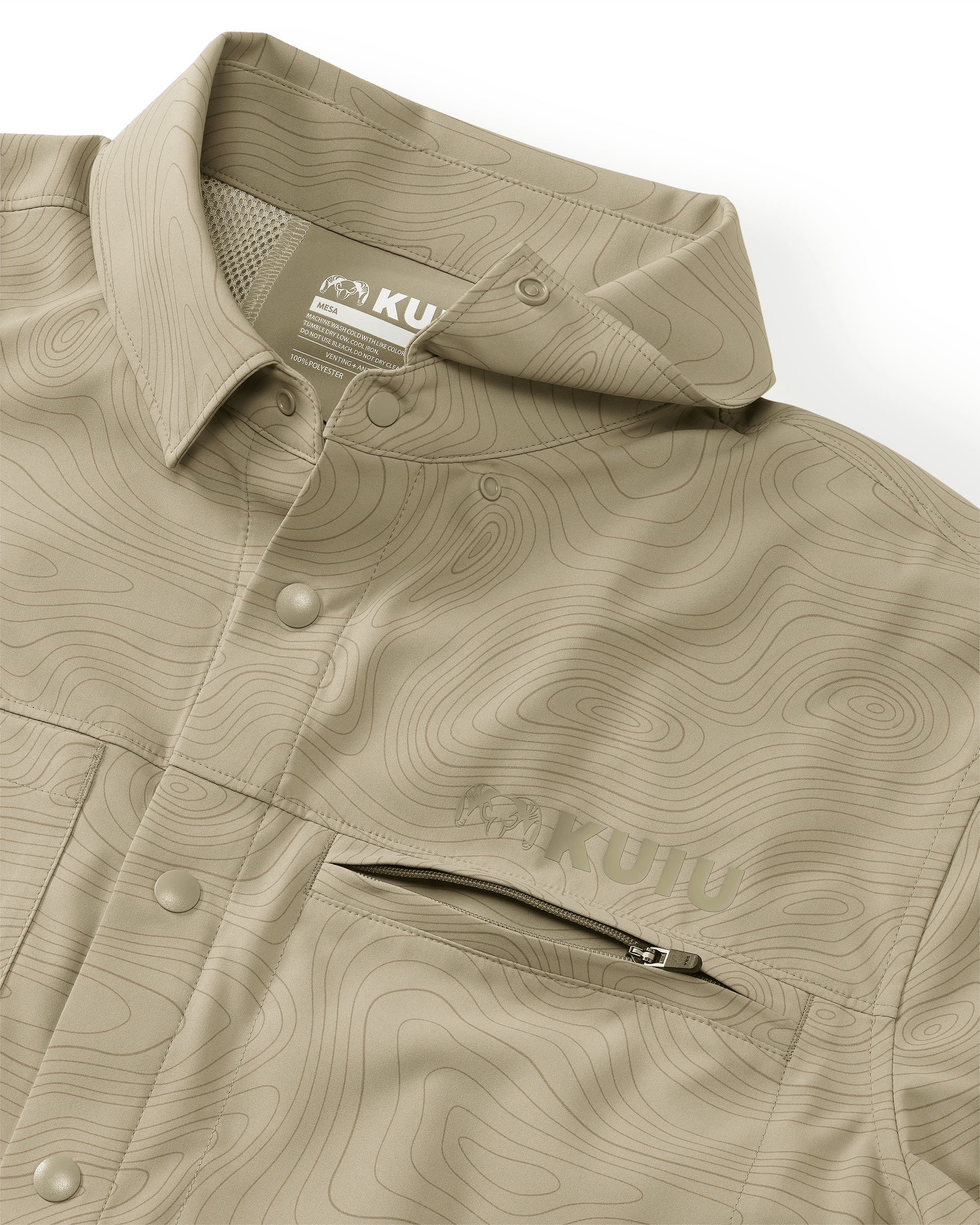 Mesa Vented SS Snap Shirt Topo | Bone Topo Print
