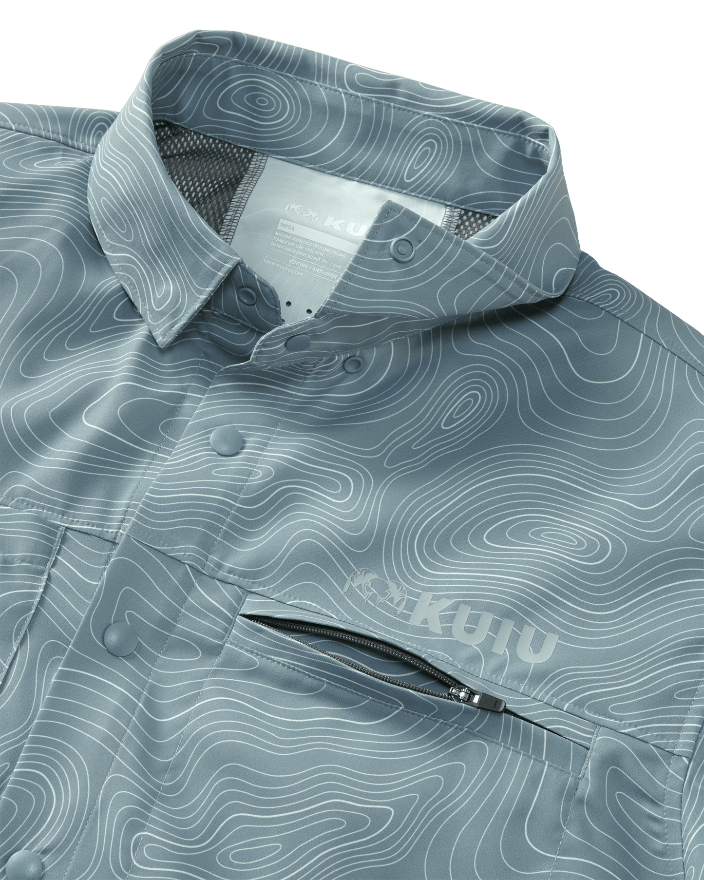 Mesa Vented SS Snap Shirt Topo | Glacier Topo Print