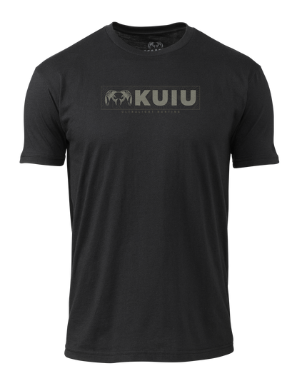 KUIU Topo Block Logo T-Shirt | Black