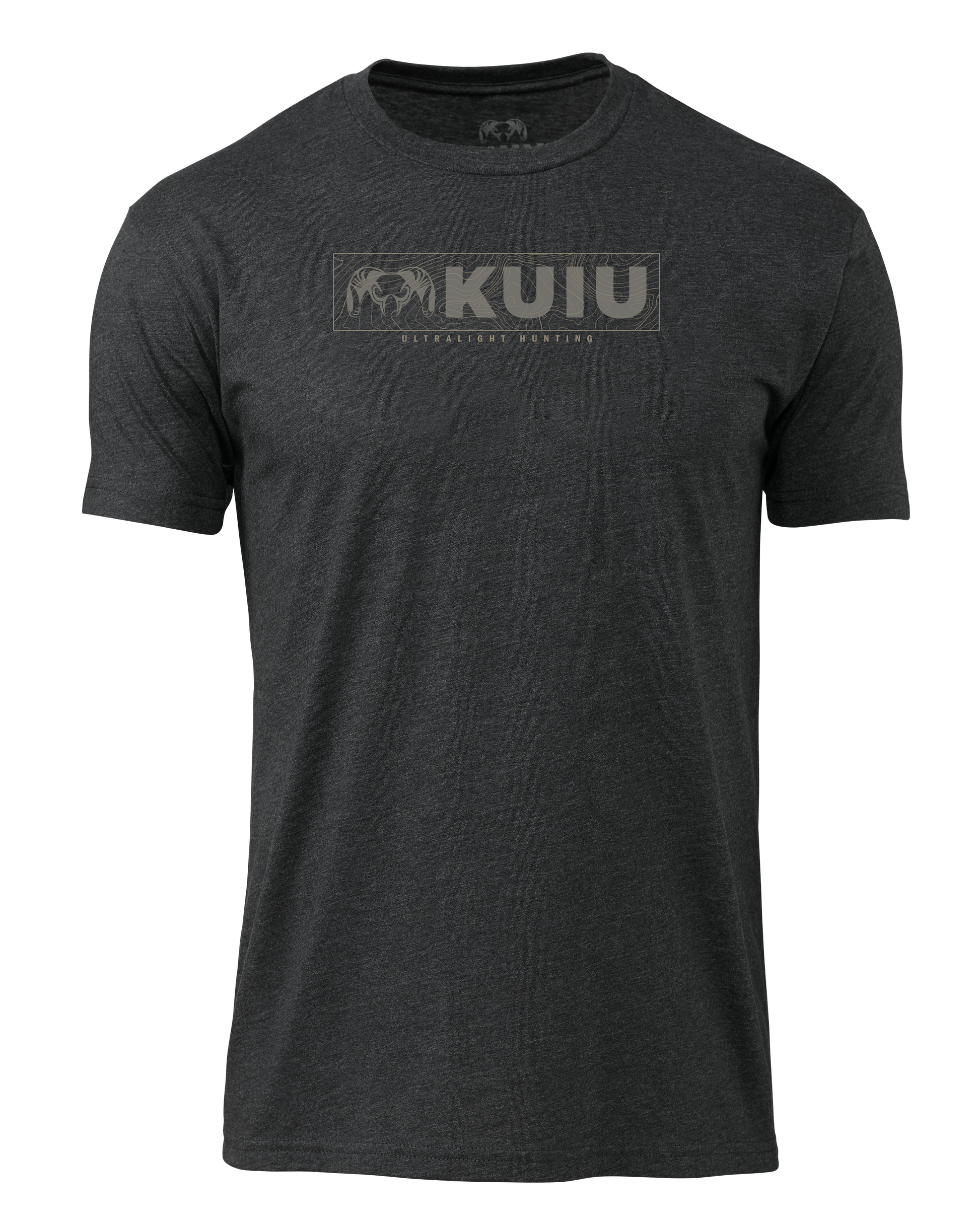 KUIU Topo Block Logo T-Shirt | Charcoal