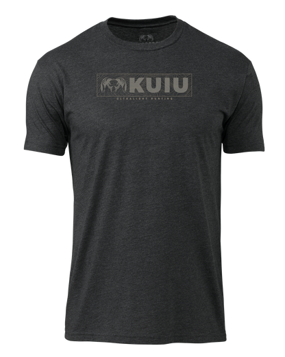 KUIU Topo Block Logo T-Shirt | Charcoal