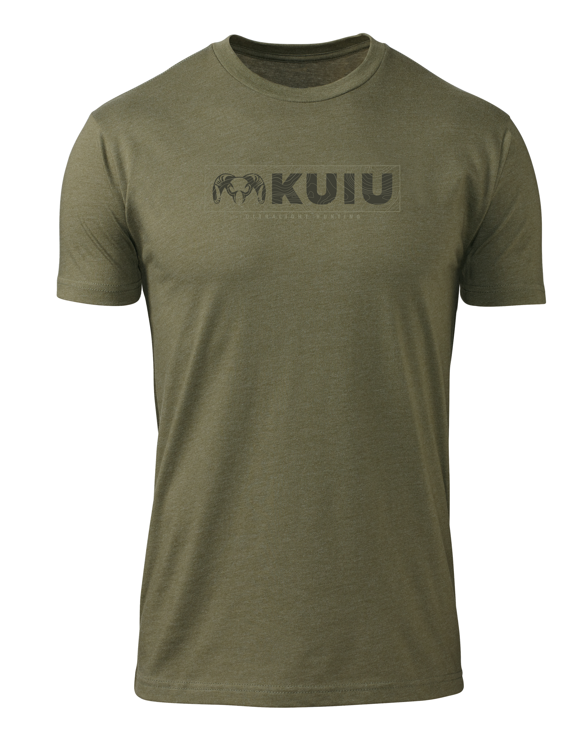 KUIU Topo Block Logo T-Shirt | Military Green