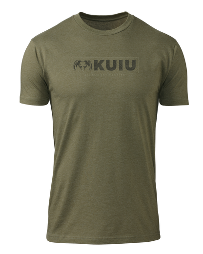 KUIU Topo Block Logo T-Shirt | Military Green