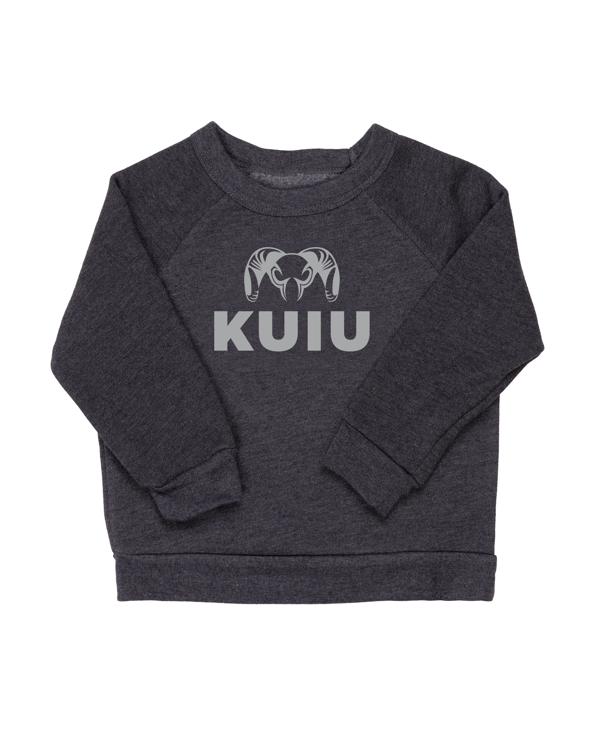 Toddler Stacked Logo Crewneck Sweatshirt | Light Grey