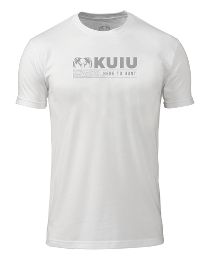 KUIU Topo Here to Hunt T-Shirt | White