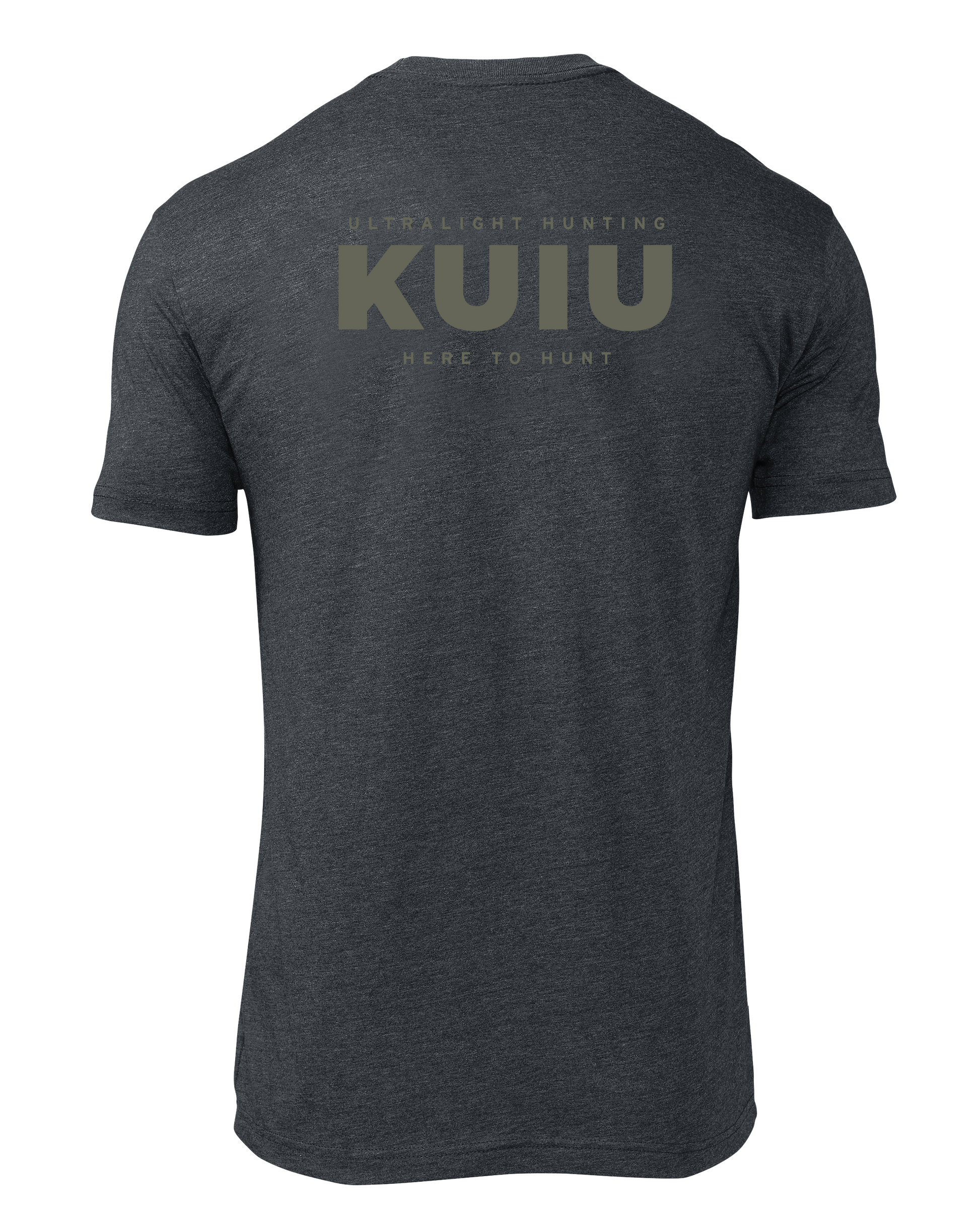 KUIU Here to Hunt Back Logo T-Shirt | Charcoal