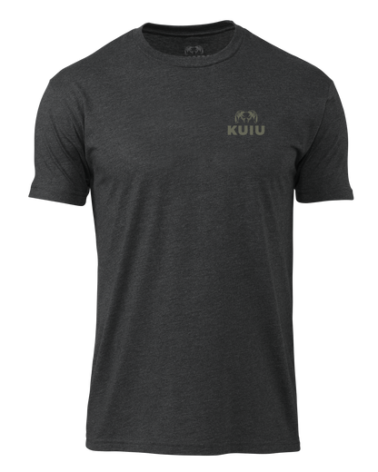 KUIU Here to Hunt Back Logo T-Shirt | Charcoal