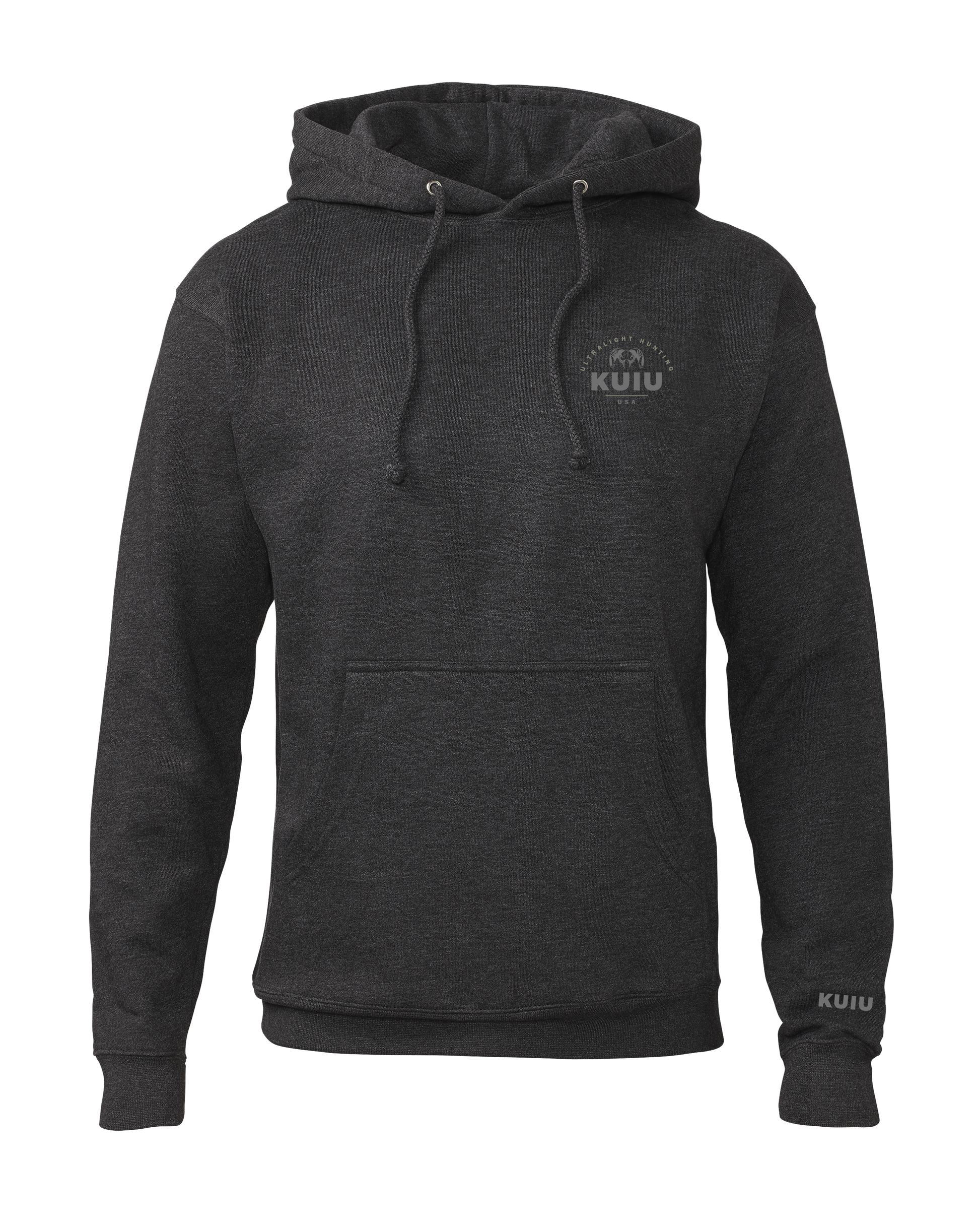 KUIU Stacked Chest Logo Hoodie | Charcoal