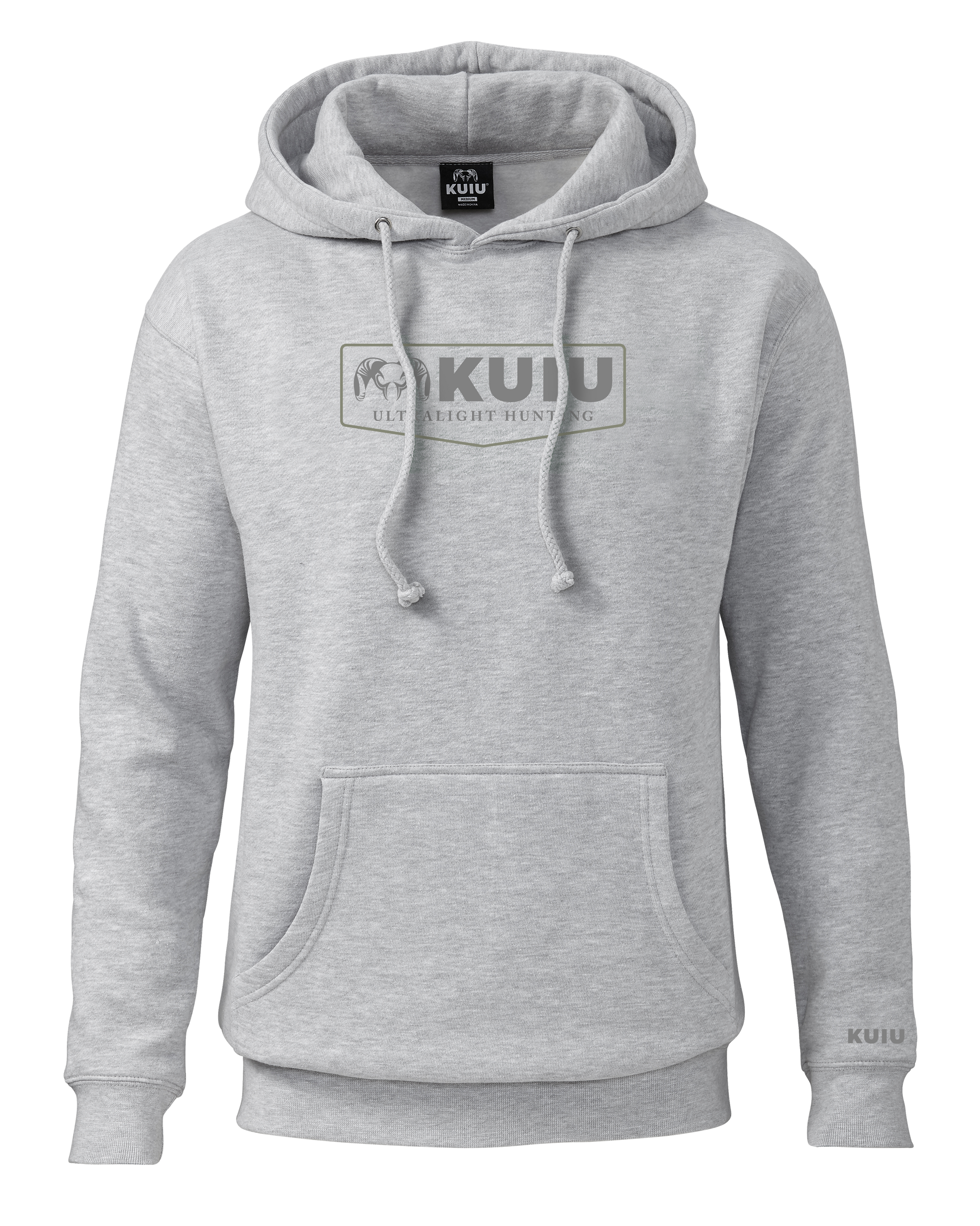 KUIU Shield Logo Hoodie | Heather Grey