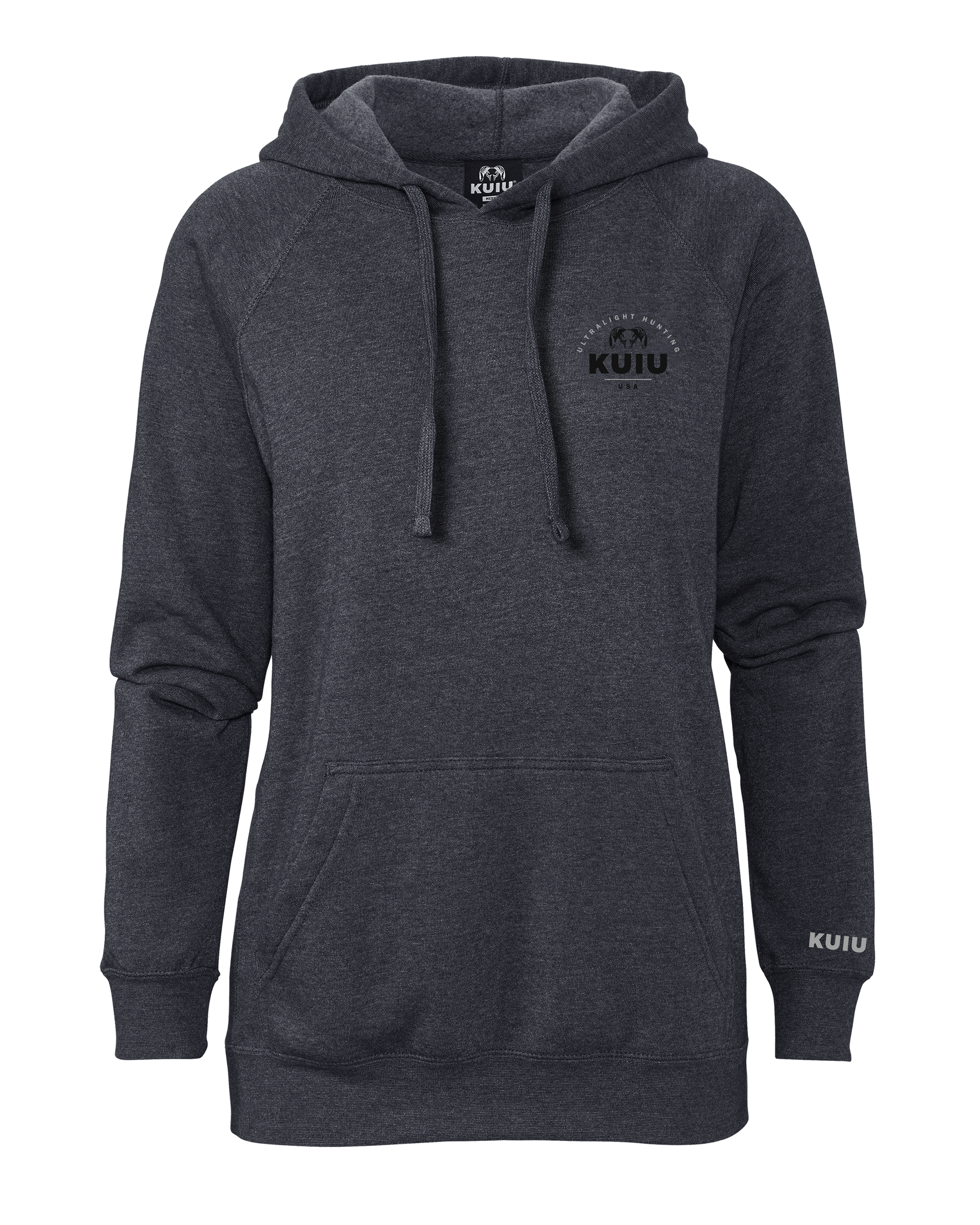 KUIU Women's Stacked Chest Logo Hoodie | Midnight Navy