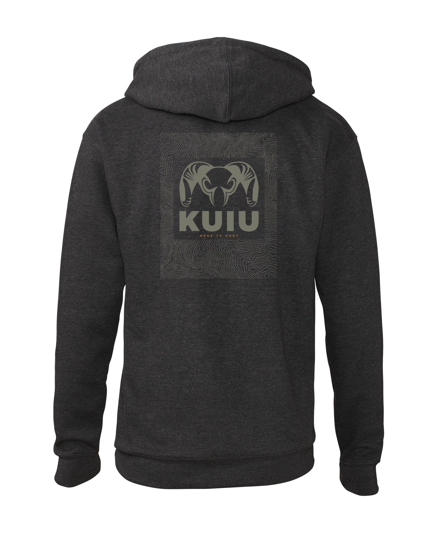 KUIU Topo Back Logo Hoodie | Charcoal