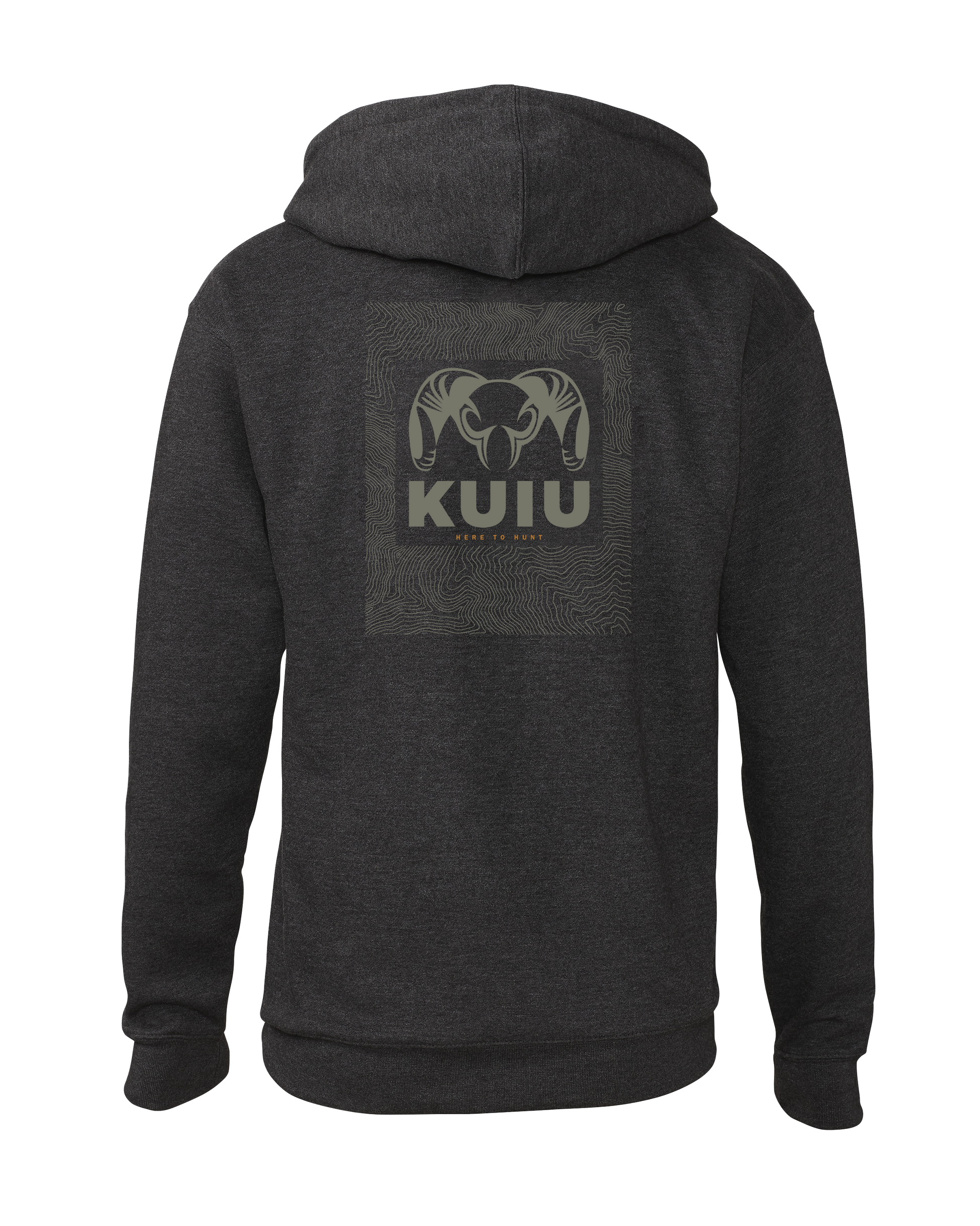 KUIU Topo Back Logo Hoodie | Charcoal
