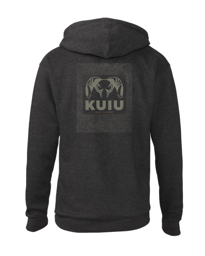 KUIU Topo Back Logo Hoodie | Charcoal