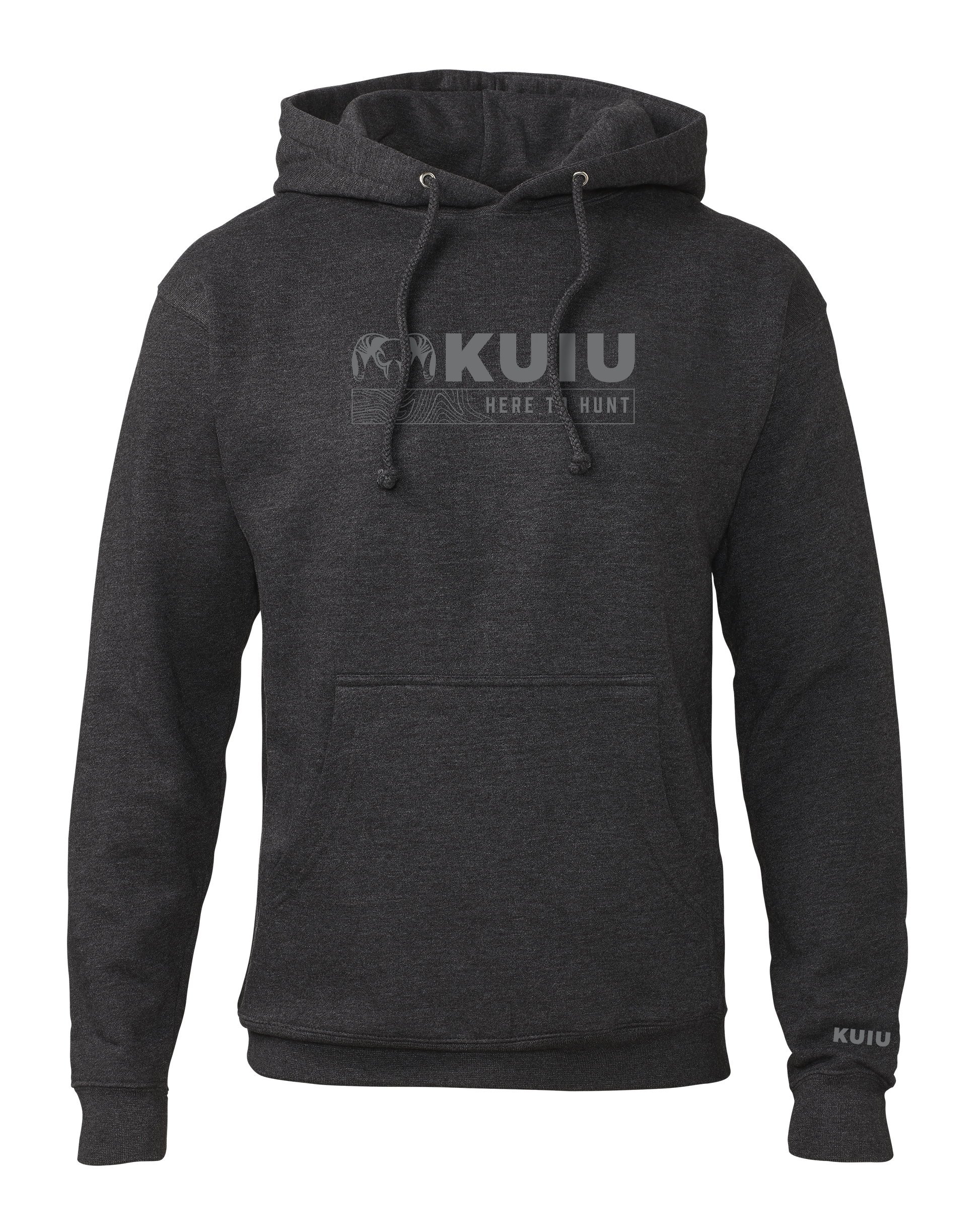KUIU Topo Here to Hunt Hoodie | Charcoal