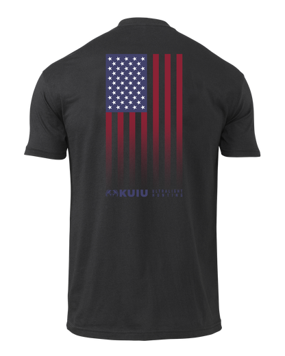 KUIU Vertical Flag Fade T-Shirt | Black