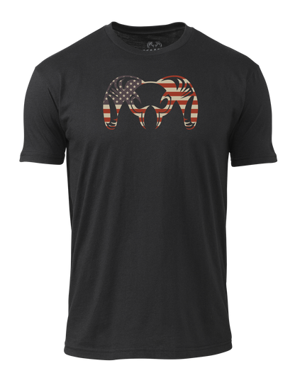 KUIU Solid Patriotic Ram T-Shirt | Black