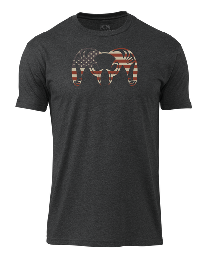 KUIU Solid Patriotic Ram T-Shirt | Charcoal