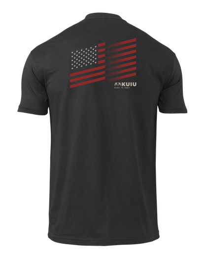 KUIU Retro Flag Fade T-Shirt | Black