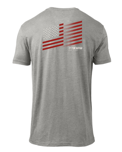 KUIU Retro Flag Fade T-Shirt | Heather Grey